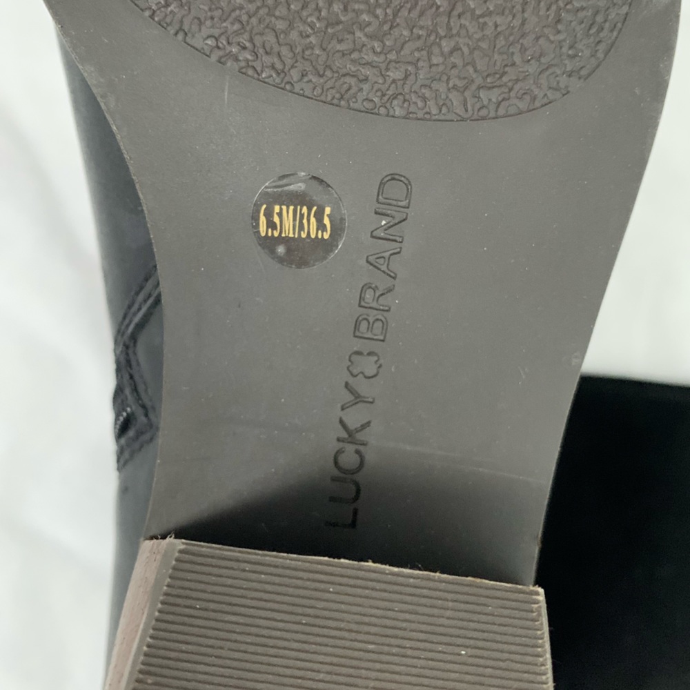 Lucky Brand Black Suede Tall Leather Boots - Picture 7 of 8